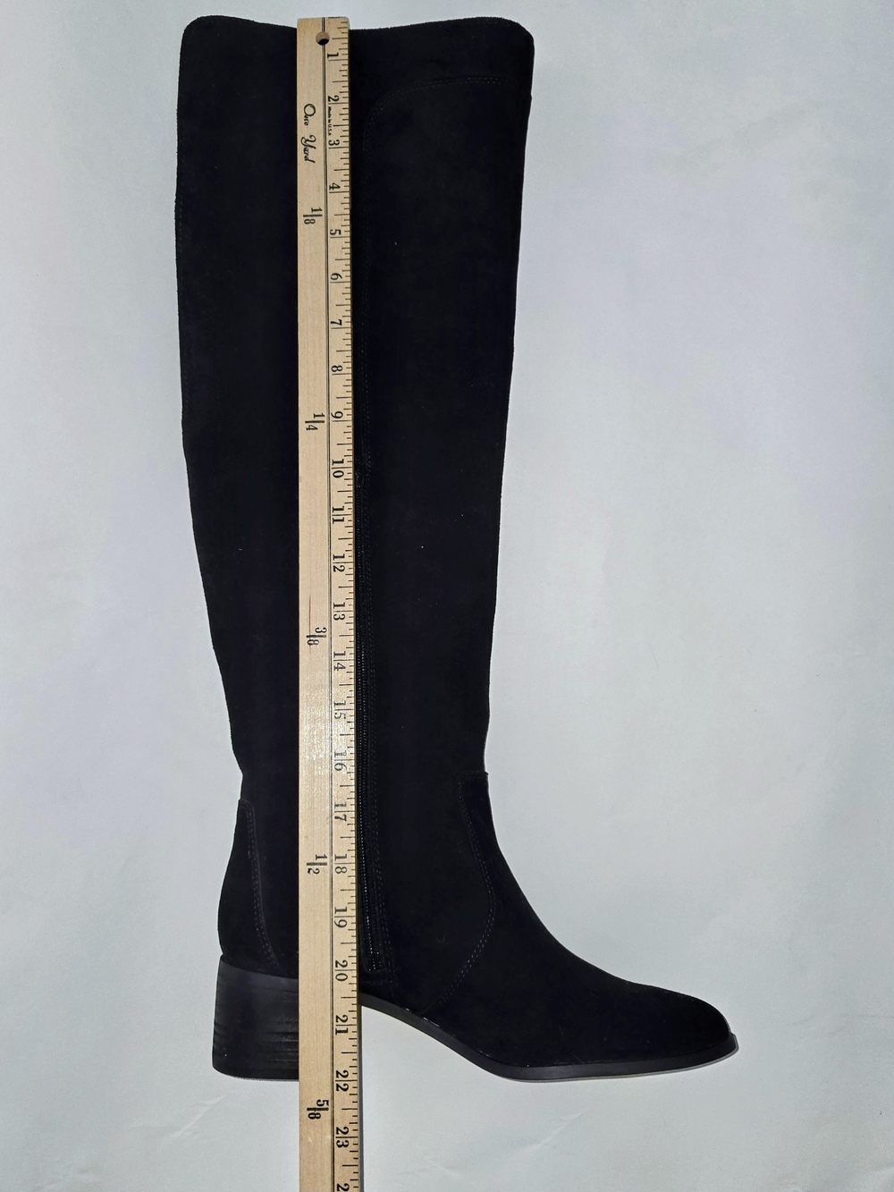 CORSO COMO Women's Black Suede Over-the-Knee Boots with Low Block Heel WOMENS  9 - Picture 9 of 11